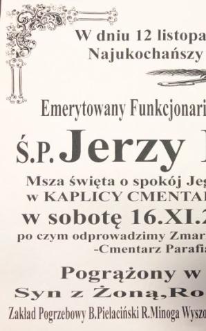 Uroczystości pogrzebowe Jerzego Rutkowskiego w sobotę od godz. 13:30 w Teresinie-Niepokalanowie