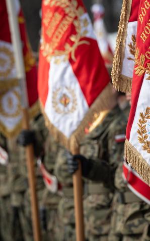 [VIDEO] Uroczystości wręczenia sztandaru wojskowego Dowództwu Wojsk Obrony Terytorialnej.