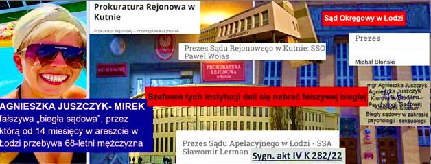  Fałszywa „biegła sądowa” z Wrocławia oszukała Prokuraturę Rejonową w Kutnie, Sąd Rejonowy w Kutnie, Sąd Okręgowy w Łodzi i Sąd Apelacyjny w Łodzi, które na podstawie jej „opini” od 14 mies. aresztują 68-latka! Ona nabiera urzędników jak słynny „Konsul”!